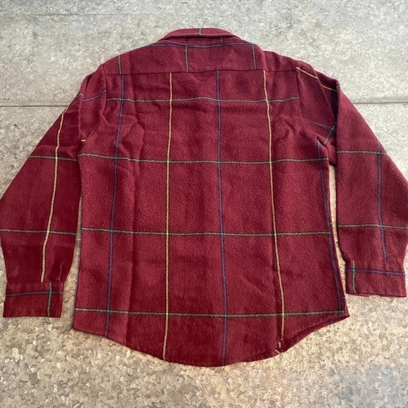 Vintage Mens Store Acrylic Plaid Flannel Button Up L/S Shirt Red Mens Medium - Picture 6 of 9